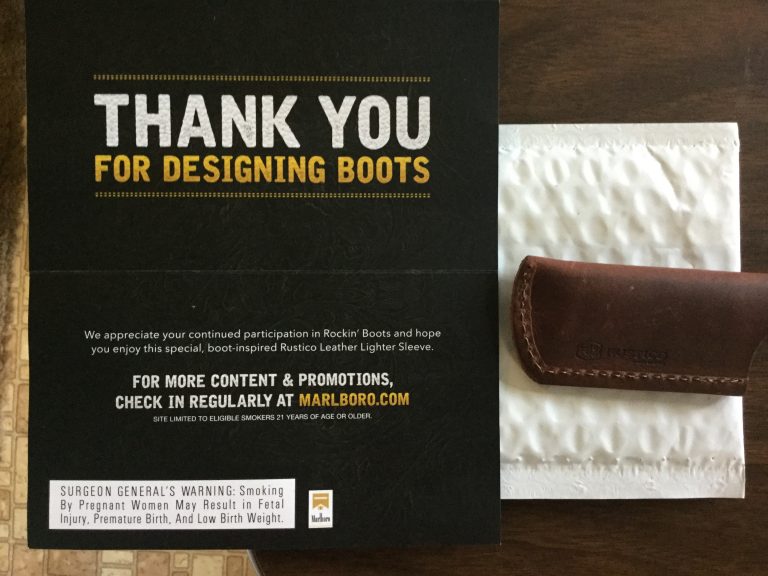 Free Rustico lighter case from Marlboro