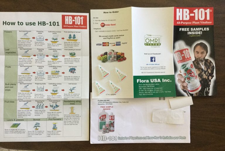 Free Fiora HB-101 All-Purpose Plant Vitalizer samples
