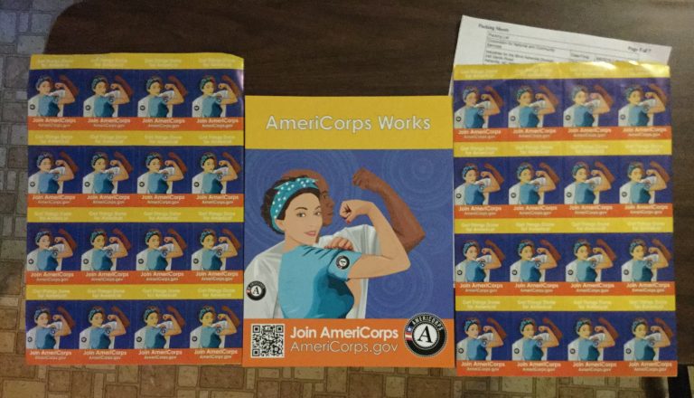 free AmeriCorps Works Stickers and Poster