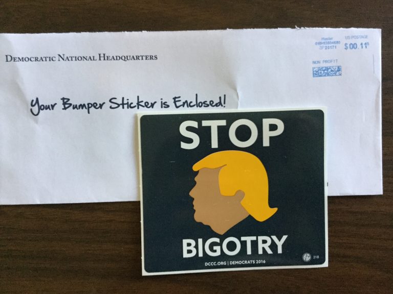 Free STOP BIGOTRY Sticker