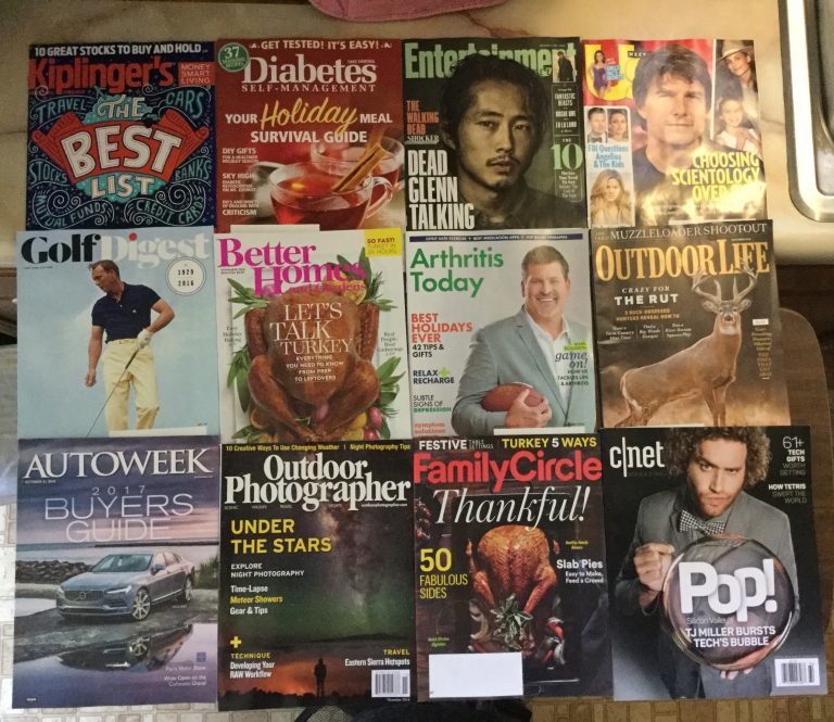 📬 10-28-2016 Free mail 💰Kiplinger’s 🍧Diabetes Self-Management 🎭Entertainment weekly 🎃US weekly ⛳️Golf Digest 🦃Better Homes and Gardens 🏉Arthritis Today 🐲Outdoor Life 🚗 Autoweek 2017 Buyers Guide 📸Outdoor Photographer 👻 Family Circle C-Net 📚 🤖🕷
