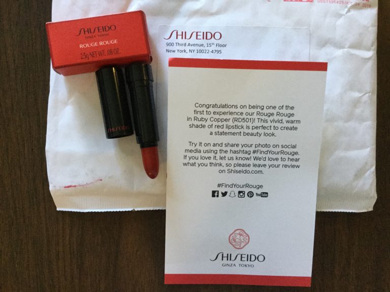 Free SHISEIDO Rouge Rouge sample
