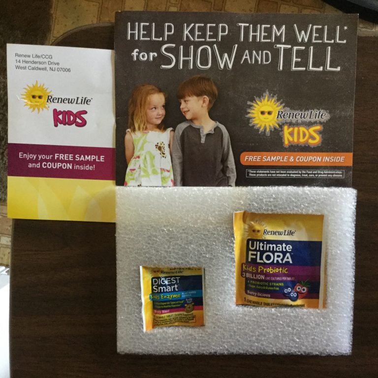 Free Renew Life Kids Enzyme and Probiotics samples