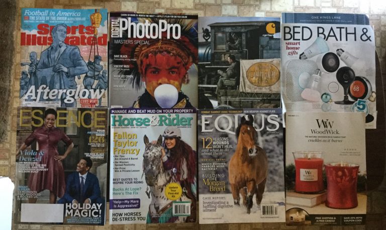 📬 10-17-2016 Free mail ⚾️ Sports Illustrated 📸 Digital PhotoPro 👖 Carhartt 💡 🛀 Bed Bath & Beyond 💇🏾 ESSENCE 🏇 Horse & Rider 🐴 EQUUS 🕯 Wood Wick 🔦 🔋