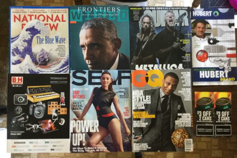 📬 11-01-2016 Free mail 🌊National Review 🤖 Wired 🎸 Guitar World 🌎 Hubert 🎥 B & H 👙SELF 🕵🏻GQ 🚬 SKOAL coupons 👻