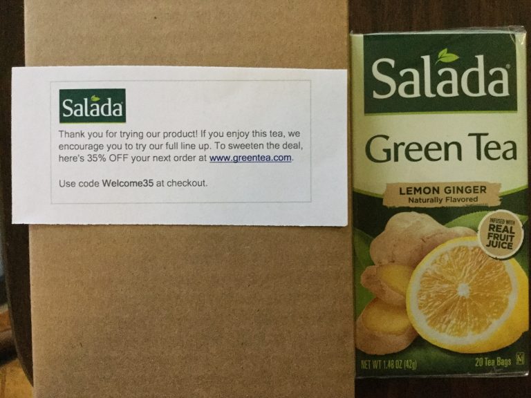 Free Salada Green Tea Lemon  Ginger flavored Tea
