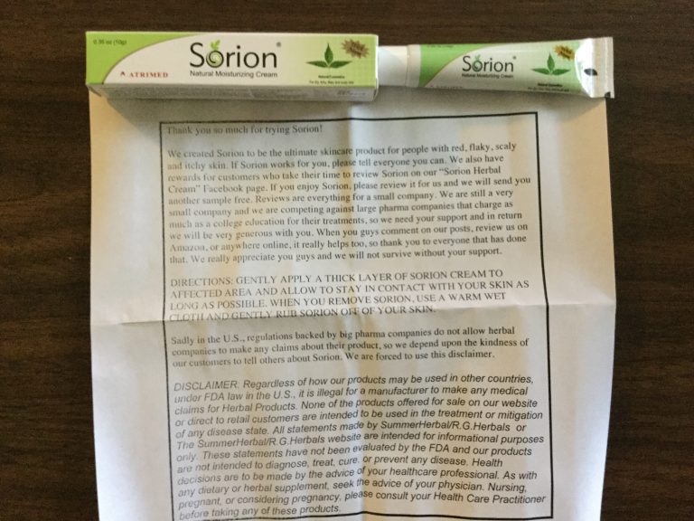 Free Sorion Natural Moisturizing Cream