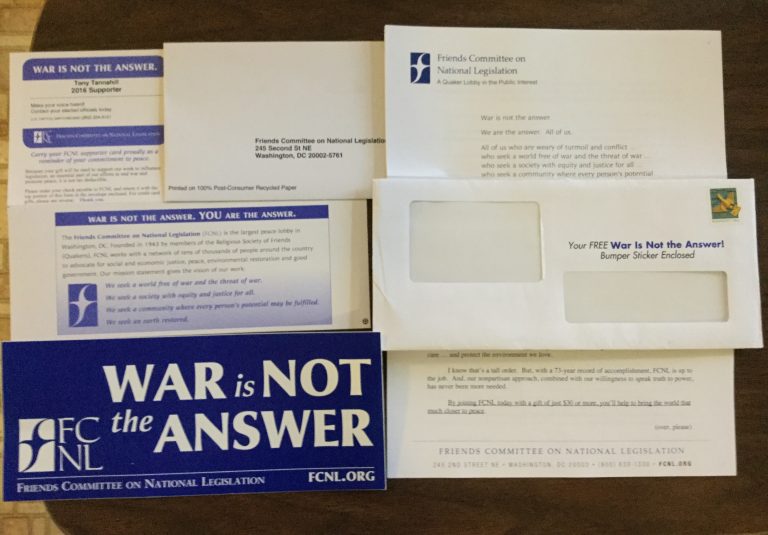 Free War is NOT the ANSWER sticker