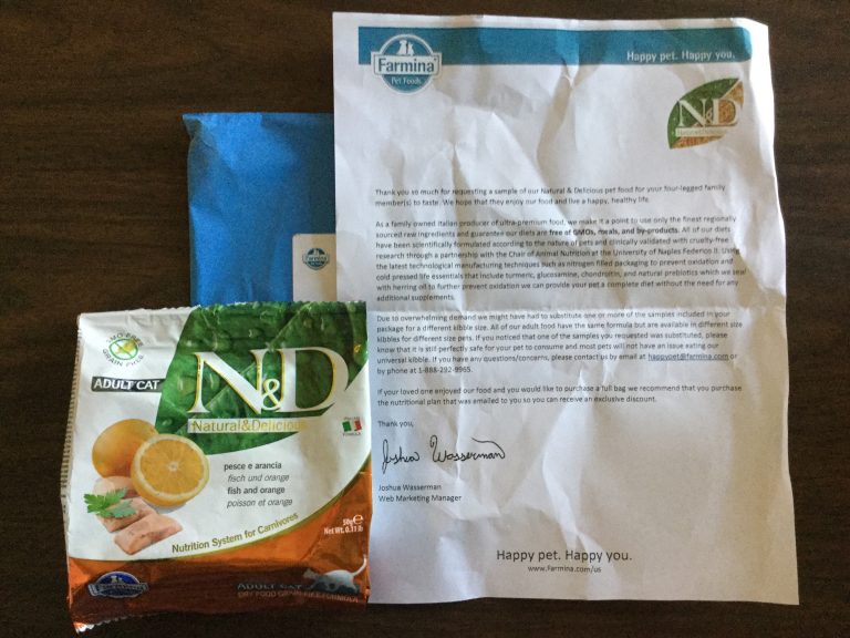 Free N&D Pet Foods Adult Cat   food sample
