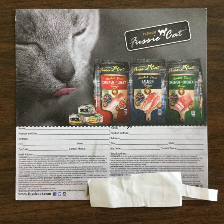 Free Premium Fussie Cat  Food