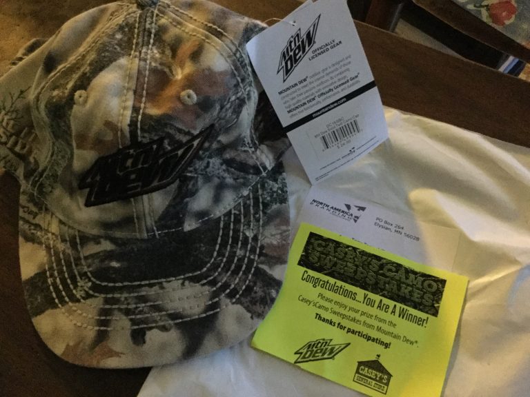 Winner in the Casey’s CAMO Sweepstakes