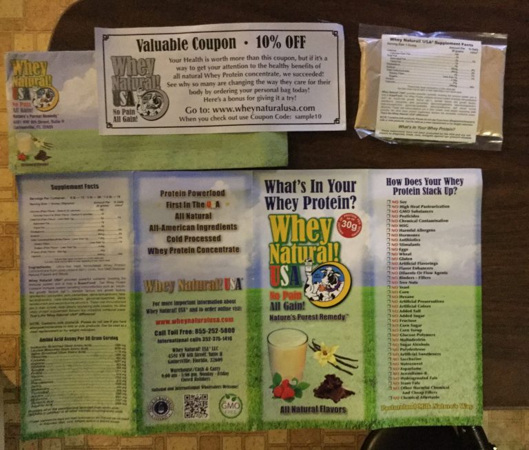Free Whey Natural USA  NAS Chocolate Sample