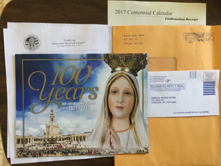 Free 2017 America Needs Fatima Calendar