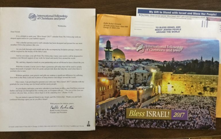 Free International Fellowship of Christians and Jews Calendar