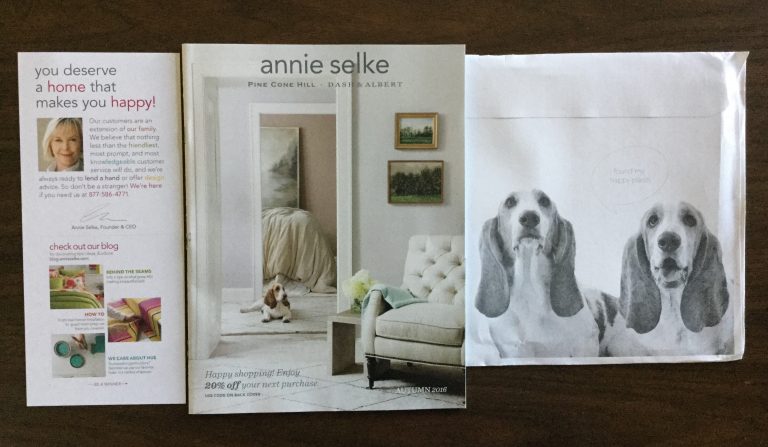 📬👚 Thank you very much Annie Selke  🎪 for our Annie Selke Catalog 📯 🎁.