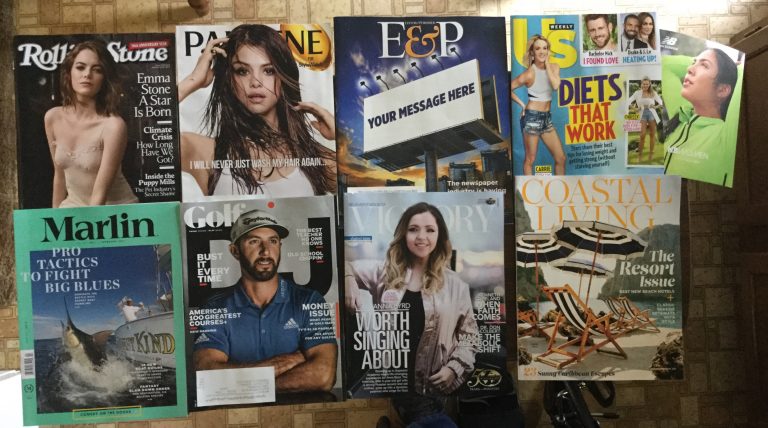 🌈 1-09-2017 Free Mail 🎲 Rolling Stone 💎 Style Watch ⌚️ E&P 🎽 US Weekly 👟 NB Woman 🐠 Marlin 🏌🏻‍♀️Golf Digest 💒 Believer’s Voice of Victory 🏖 Coastal Living 🏕