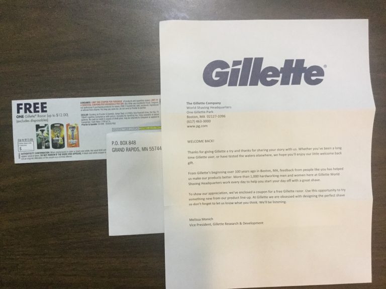 Free Gillette Razor