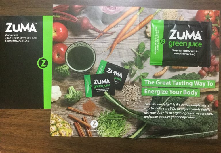 Free ZUMA Juice mix sample