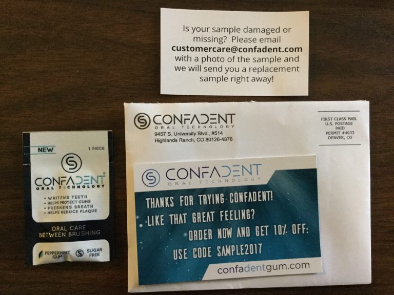 Free Confadent Oral Technology Peppermint Gum