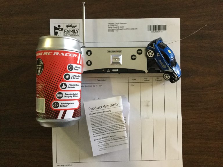 Free Radio-Controlled Car in a Can from Kellogg’s Family Rewards