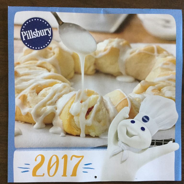 Free 2017 Pillsbury calendar