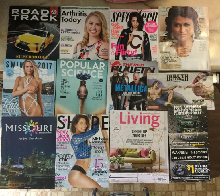 📬 2-16-2017 Free mail 🚕 Road&Track 💉 Arthritis Today 👧🏼 Seventeen 🤷🏾‍♀️ Essence 👙 Sports Illustrated Swimsuit Issue 🚰 Popular Science 🏮 The Red Bulletin 👔 Duluth Trading Co 🌎 Missouri Official Travel guide 💃🏻 Shape 🏡 Martha Stewart Living 🚬 Grizzly coupon 💸