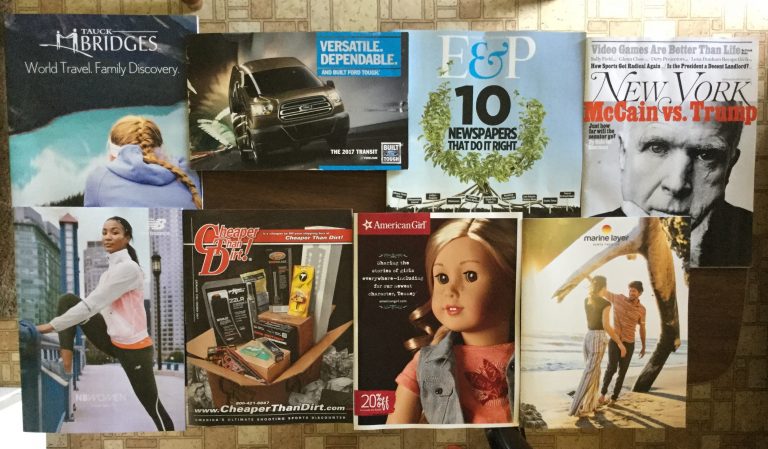 📬 2-27-2017 Free mail 🌍 Tauck BRIDGES World Travel  🚌 The 2017 Transit Ford guide 📚 E&P 🗽New York ⛹🏻‍♀️New Balance Woman 💎 Cheaper Than Dirt 💁🏼 American Girl 👕 Marine Layer 👚