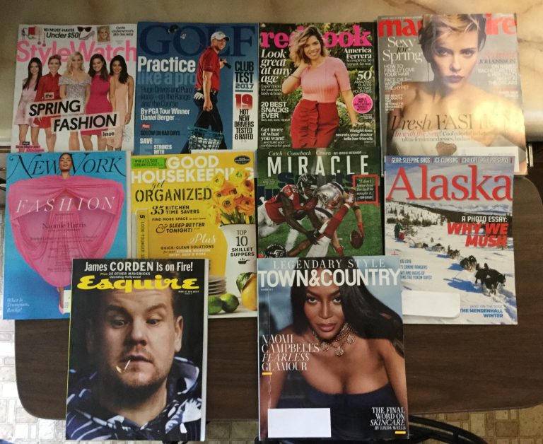 📬 2-9-2017 Free mail 🛍 StyleWatch 🏌🏻GOLF 📕RedBook 👰🏻 Marie Claire 🗽 New York 🏘 Good Housekeeping 🏈 Sports Illustrated ☃️ Alaska 🙅🏻‍♂️Esquire 🙅🏿 Town&County 🦋