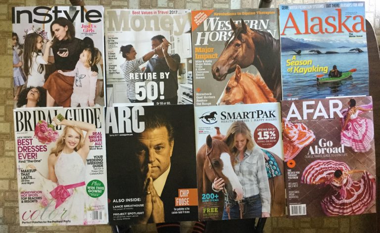 📬 3-15-2017 Free mail 👩‍👩‍👧‍👦 InStyle 💵 Money 🐴 Western Horseman ⛄️ Alaska 👰🏻 Bridal Guide 🔥 ARC 🐎 SmartPak 👑 AFAR ⛑