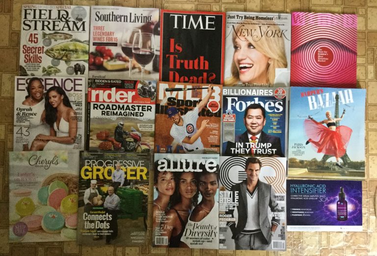 📬 3-25-2017 Free mail 🐠 Field&Stream 🍷Southern Living ⏰ TIME 🗽 New York 🎡 Wired 💃🏻 ESSENCE 🛵 Rider ⚾️ Sports Illustrated 💰 Forbes 💆🏻 Harper’s Bazaar 🍪 Cheryl’s Cookies 🚜 Progressive Grocer 🤷🏾‍♀️ Allure 🕵🏻‍♀️ GQ 🔬 Skin Ceuticals Discount card 💳