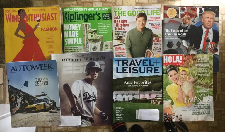 📬 3-31-2017 Free mail 🍷Wine Enthusiast 💰 Kiplinger’s 💊 Dr OZ The Good Life 🎭 E&P 🚕 Autoweek ⚾️ ESPN 🌍 Travel & Leisure 🔥 HOLA Made in USA 🇺🇸  :)