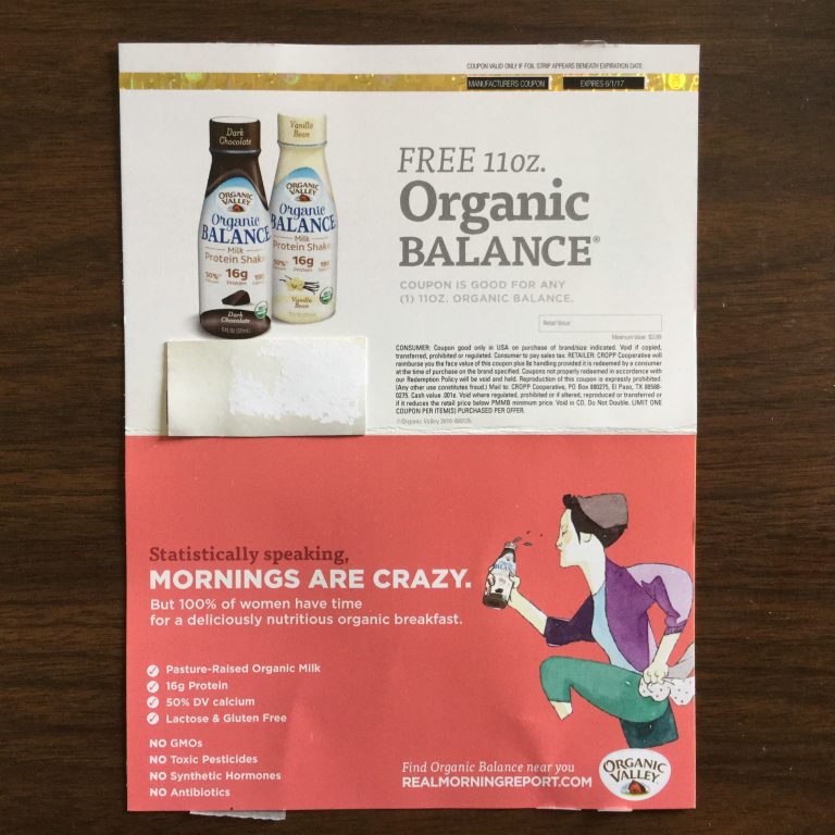 Free Organic Valley 11oz Organic Balance Milk  Protein Shake
