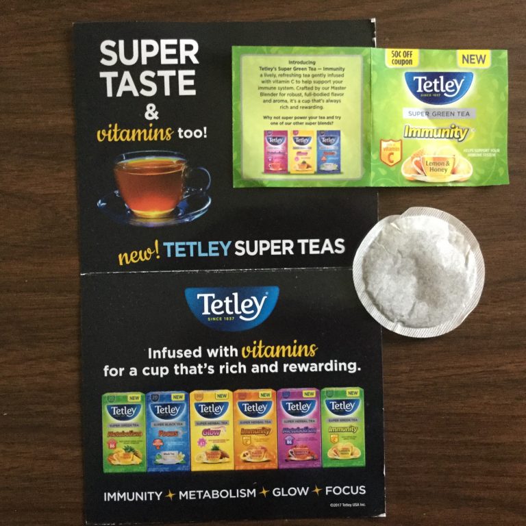 Free Tetley Super Green Tea Lemon & Honey  Sample