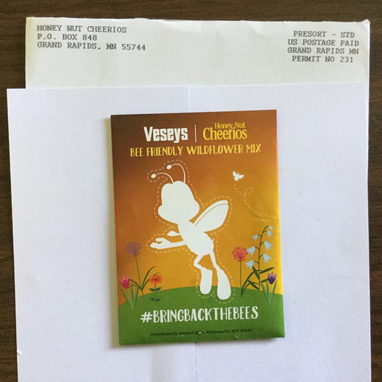 Free Honey Nut Cheerios Bee   Friendly Wildflower Seed Mix