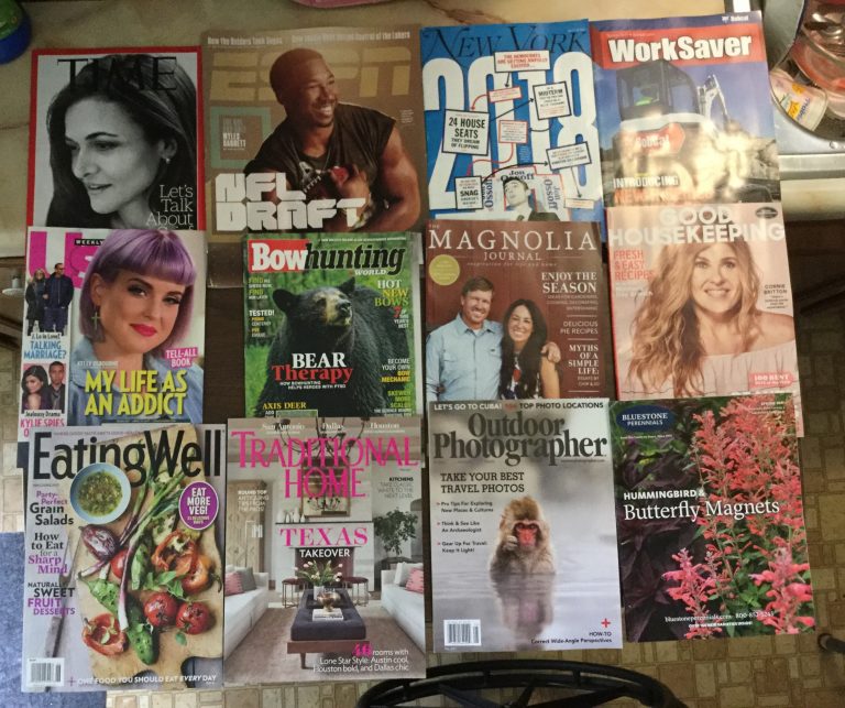 📭 4-17-2017 Free Mail ⏰ TIME 🏈 ESPN 🗽 New York ⚒ Bobcat Work Saver 🙆🏻 US weekly 🙀 Bow Hunting 📕 The Magnolia Journal 🏘 Good Housekeeping 🍭 Eating Well ⛺️ Traditional Home 📷 Outdoor Photographer 🌺 Bluestone Perennials 🌷🐝