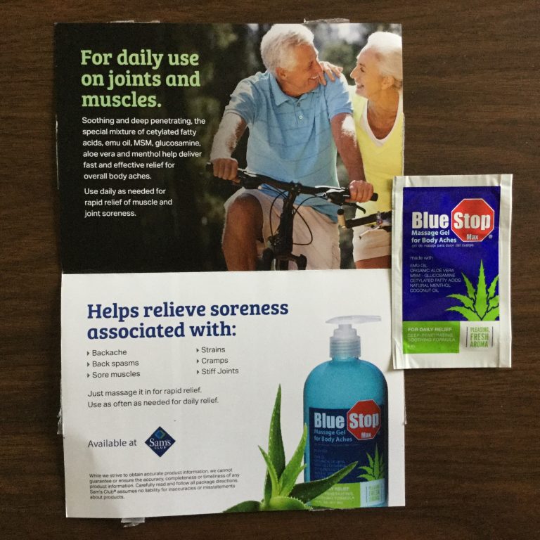 Free Blue Stop Max Message Gel