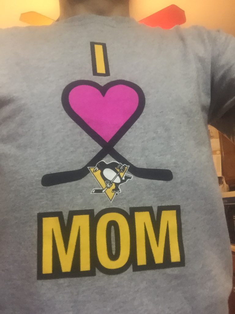 Free I Love Mom T-shirt from the Pittsburgh Penguins Foundation