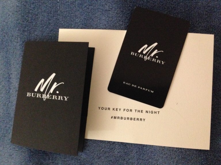 free Mr. Burberry fragrance card sample
