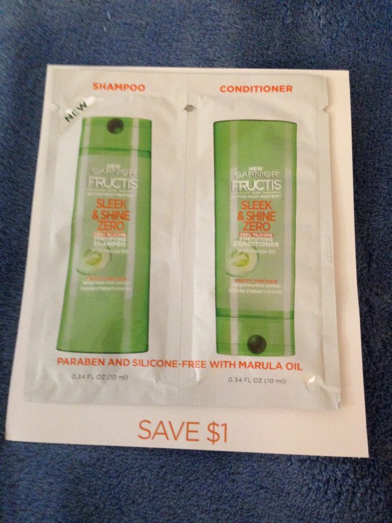free Garnier Fructis Sleek & Shine Zero shampoo/conditioner samples