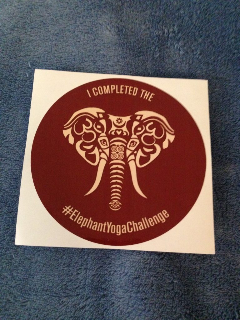 Free Elephant Yoga Challenge sticker