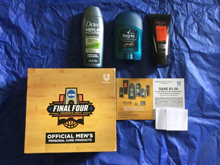 Free Dove Body Wash, Degree Deodorant, and Axe Body Wash