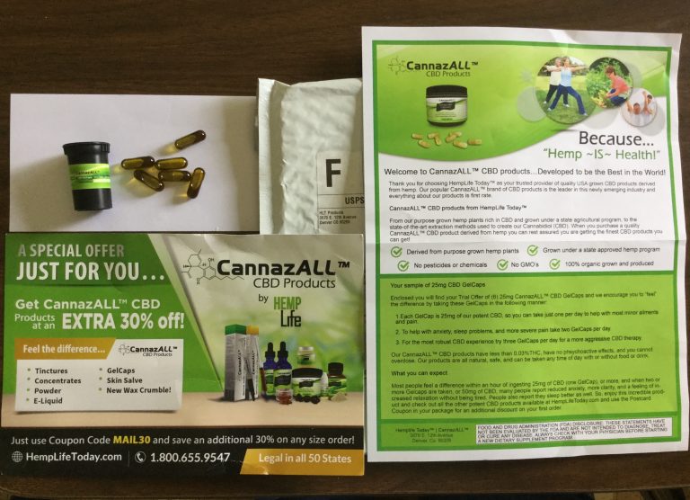 Free CannazALL CBD Products GelCaps
