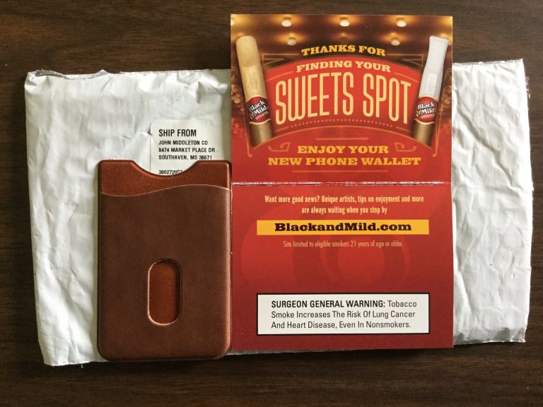 Free Black & Mild Phone Wallet