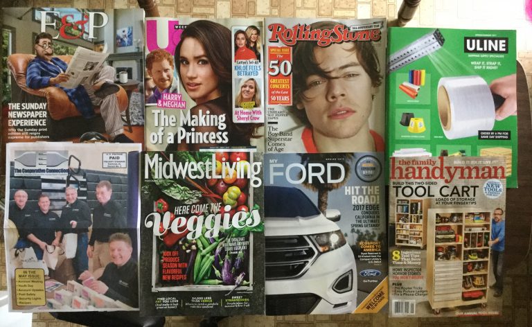 📬 5-1-2017 Free Mail 📰 E&P 🎎 US weekly 💎 Rolling Stone 📦 ULINE 💡The Cooperative Connection 🍅 Midwest Living 🚕 My FORD ⚒ The Family Handyman ⚙️