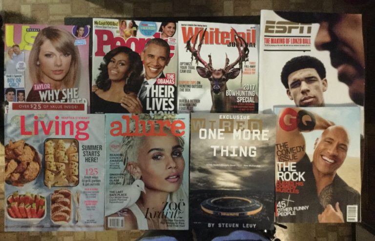 📬 5-19-2017 Free Mail 💁🏼 US weekly 💑 People 🦌 Whitetail Journal 🏀 ESPN 🍱 Martha Stewart Living 👩🏻‍⚖️ Allure 🔌 Wired 🤷🏻‍♂️ GQ 📚