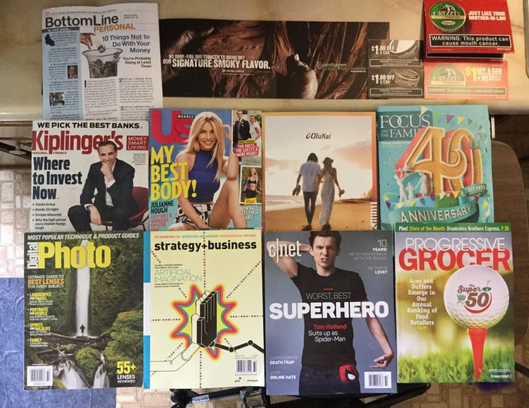 📬 Bottom Line 🚬 Copenhagen & 🐾 Grizzly coupons 💰Kiplinger’s 💆🏻 US weekly 🎣OluKai 👨‍👩‍👦‍👦 Focus on the Family 📸 Digital Photo 📟 Strategy & Business 💁🏻‍♂️c-net 🏪Progressive Grocer 🍎