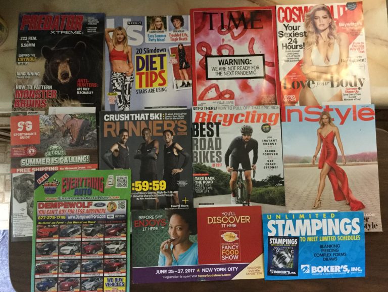 📬 5-6- 2017 Free Mail 🐲 Predator Extreme 👙 US weekly  ⏰ TIME 💆🏻 Cosmopolitan 🐾 Sportsman’s Guide 🏃🏽‍♀️ Runners 🚲 Bicycling 💃🏻 InStyle 🚗 Everything Auto 🍔 Fancy Food Show ⚒ BROKER’S Inc 📚