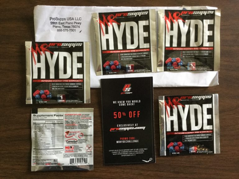 Free ProSupps HYDE Blue Razz Intense Energy Pre Workout samples