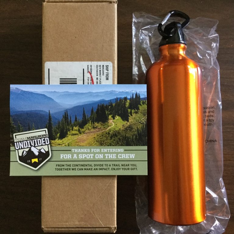 Free Aluminum Water Bottle from Marlboro