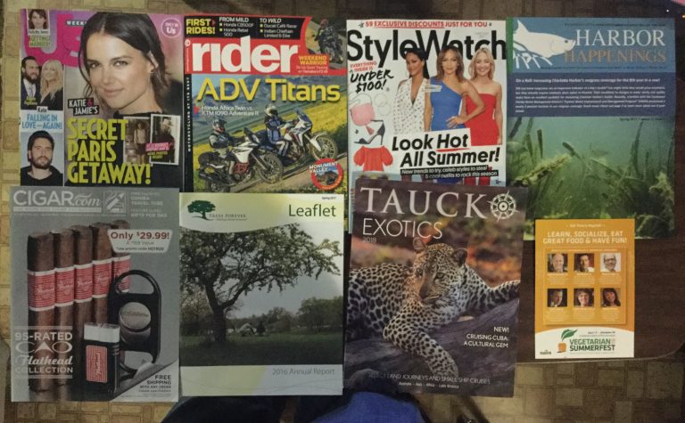 📬 5-24-2017 Free Mail 👩‍❤️‍👩 US weekly 🏍 Rider 👘 Style Watch 🦈 Harbor Happenings 🚬 CIGAR .com 🌴 Trees Forever 🚈 TAUCK 🍇 Vegetarian Simmerfest 🌈